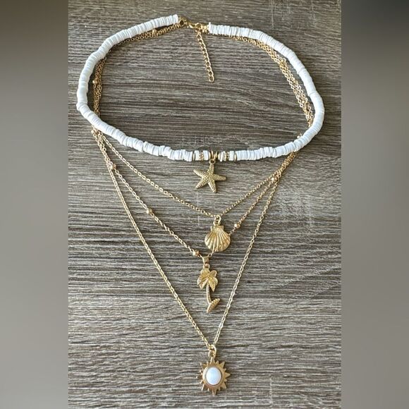 Bohemian multi layered necklace A372 - Picture 3 of 4